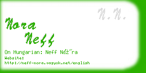nora neff business card